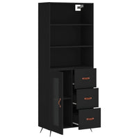 Thumbnail for Highboard Schwarz 69,5x34x180 cm Holzwerkstoff