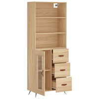Thumbnail for Highboard Sonoma-Eiche 69,5x34x180 cm Holzwerkstoff