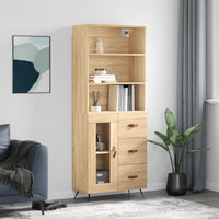Thumbnail for Highboard Sonoma-Eiche 69,5x34x180 cm Holzwerkstoff