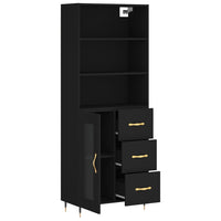 Thumbnail for Highboard Schwarz 69,5x34x180 cm Holzwerkstoff