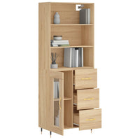 Thumbnail for Highboard Sonoma-Eiche 69,5x34x180 cm Holzwerkstoff