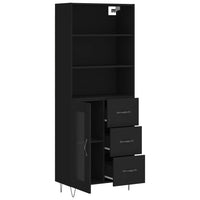 Thumbnail for Highboard Schwarz 69,5x34x180 cm Holzwerkstoff