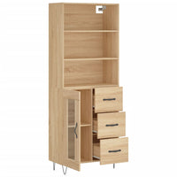 Thumbnail for Highboard Sonoma-Eiche 69,5x34x180 cm Holzwerkstoff