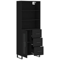 Thumbnail for Highboard Schwarz 69,5x34x180 cm Holzwerkstoff