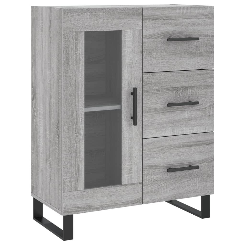 Highboard Grau Sonoma 69,5x34x180 cm Holzwerkstoff