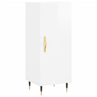 Thumbnail for Highboard Hochglanz-Weiß 34,5x34x180 cm Holzwerkstoff