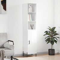 Thumbnail for Highboard Hochglanz-Weiß 34,5x34x180 cm Holzwerkstoff