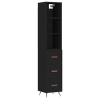 Thumbnail for Highboard Schwarz 34,5x34x180 cm Holzwerkstoff