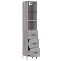 Thumbnail for Highboard Grau Sonoma 34,5x34x180 cm Holzwerkstoff