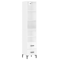 Thumbnail for Highboard Hochglanz-Weiß 34,5x34x180 cm Holzwerkstoff