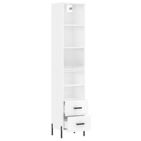 Thumbnail for Highboard Hochglanz-Weiß 34,5x34x180 cm Holzwerkstoff