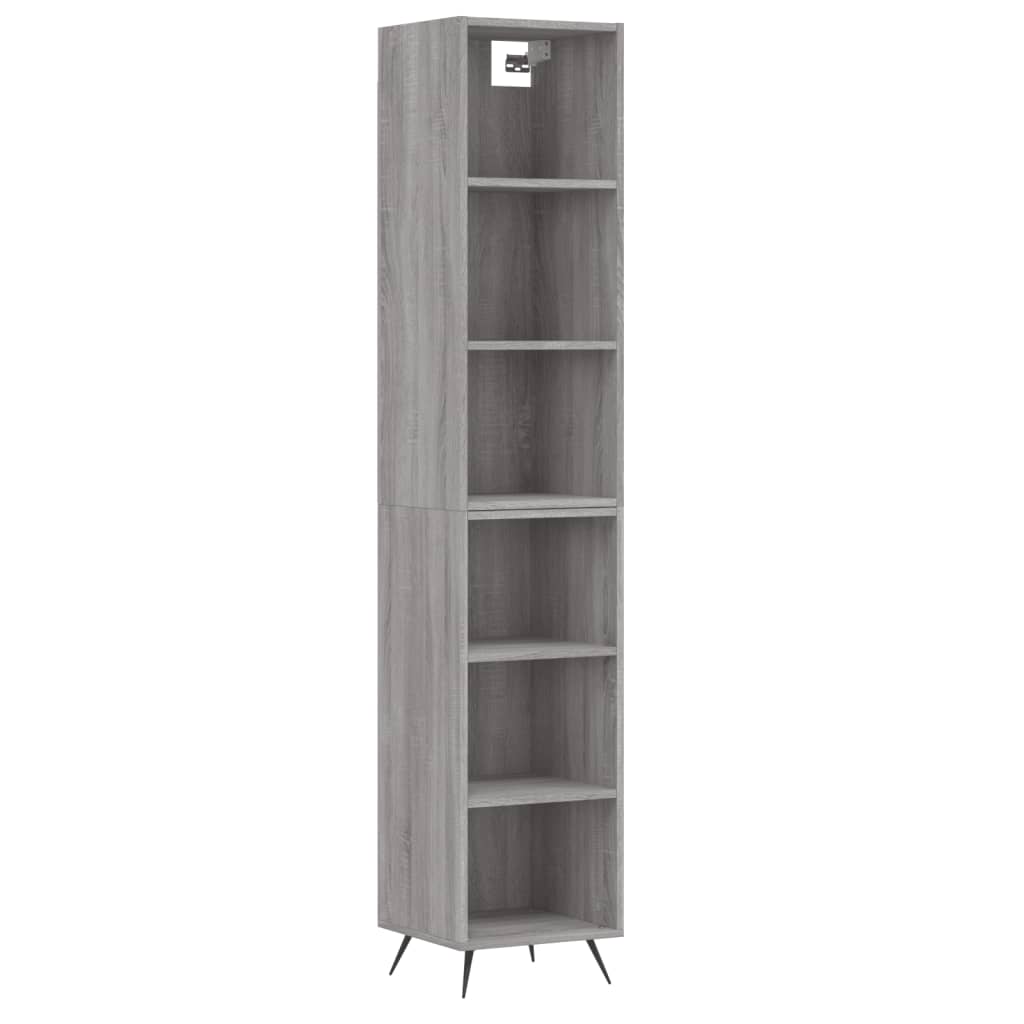 Highboard Grau Sonoma 34,5x32,5x180 cm Holzwerkstoff