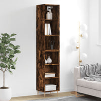 Thumbnail for Highboard Räuchereiche 34,5x32,5x180 cm Holzwerkstoff