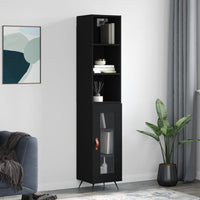 Thumbnail for Highboard Schwarz 34,5x34x180 cm Holzwerkstoff
