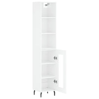 Thumbnail for Highboard Hochglanz-Weiß 34,5x34x180 cm Holzwerkstoff