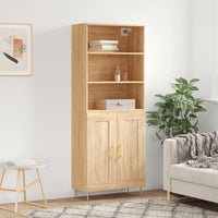 Thumbnail for Highboard Sonoma-Eiche 69,5x34x180 cm Holzwerkstoff