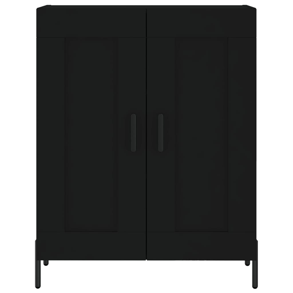 Highboard Schwarz 69,5x34x180 cm Holzwerkstoff