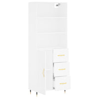 Thumbnail for Highboard Weiß 69,5x34x180 cm Holzwerkstoff