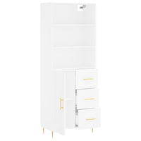 Thumbnail for Highboard Weiß 69,5x34x180 cm Holzwerkstoff