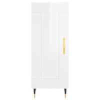 Thumbnail for Highboard Hochglanz-Weiß 34,5x34x180 cm Holzwerkstoff