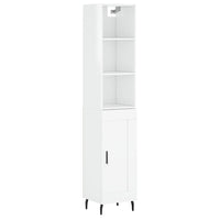Thumbnail for Highboard Hochglanz-Weiß 34,5x34x180 cm Holzwerkstoff