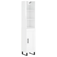 Thumbnail for Highboard Hochglanz-Weiß 34,5x34x180 cm Holzwerkstoff