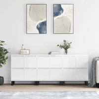 Thumbnail for Sideboards 3 Stk. Hochglanz-Weiß Holzwerkstoff