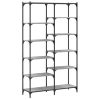 Thumbnail for Bücherregal Grau Sonoma 100x32x170 cm Holzwerkstoff und Eisen