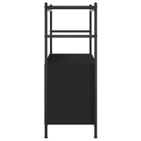 Thumbnail for Bücherregal Schwarz 80x30x78,5 cm Holzwerkstoff und Eisen