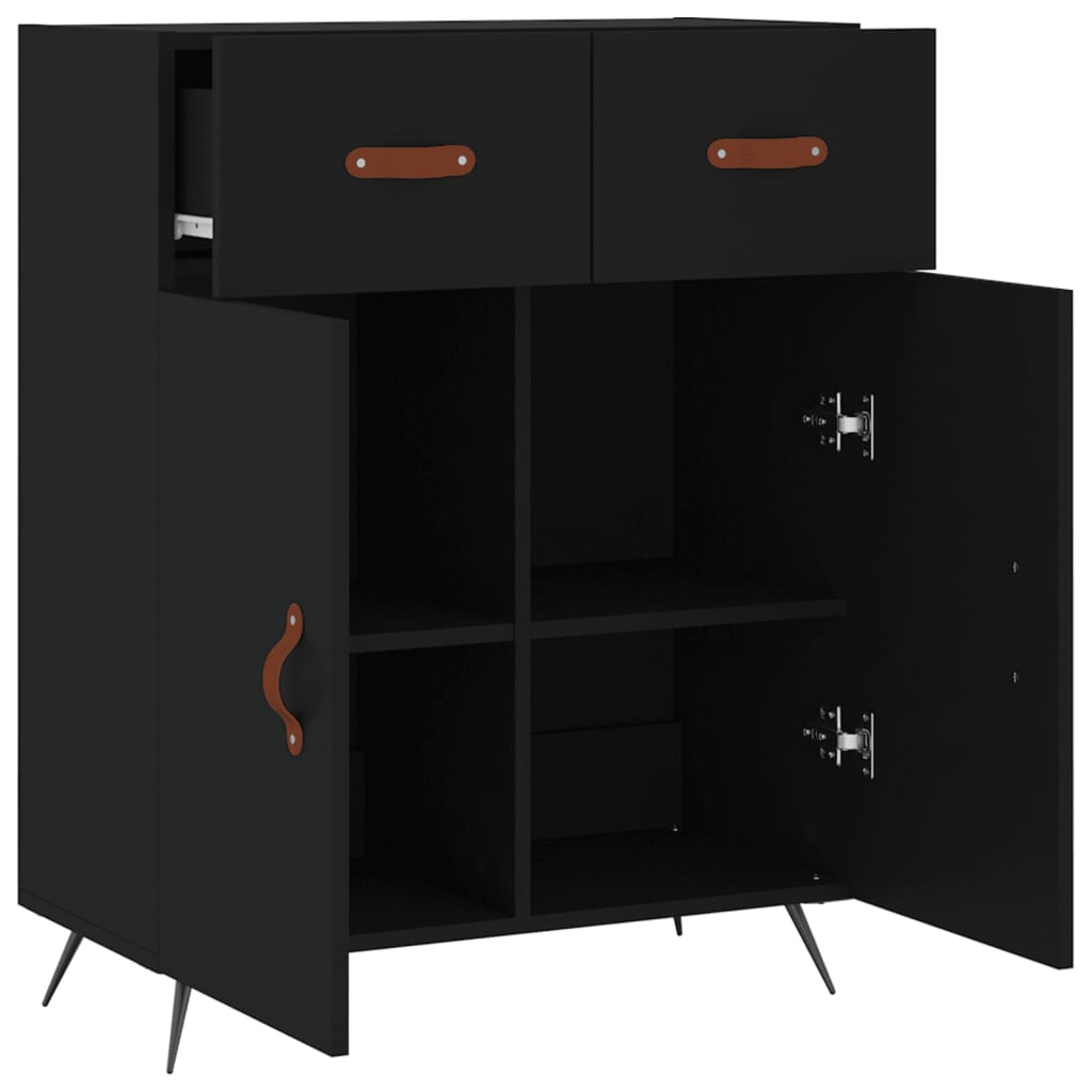 Sideboard Schwarz 69,5x34x90 cm Holzwerkstoff