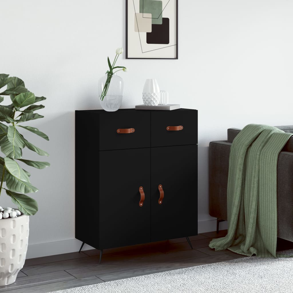 Sideboard Schwarz 69,5x34x90 cm Holzwerkstoff