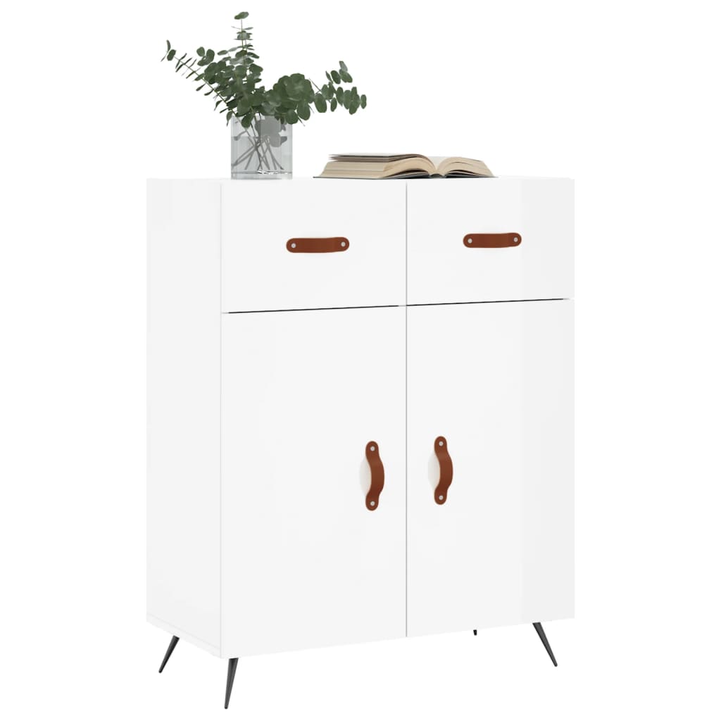 Sideboard Hochglanz-Weiß 69,5x34x90 cm Holzwerkstoff