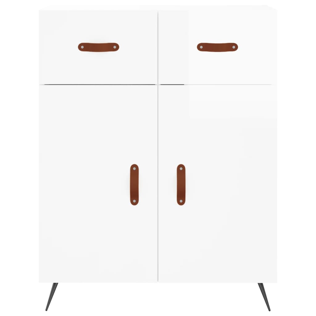 Sideboard Hochglanz-Weiß 69,5x34x90 cm Holzwerkstoff