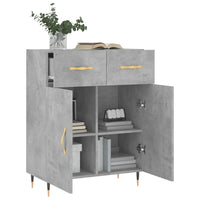 Thumbnail for Sideboard Betongrau 69,5x34x90 cm Holzwerkstoff