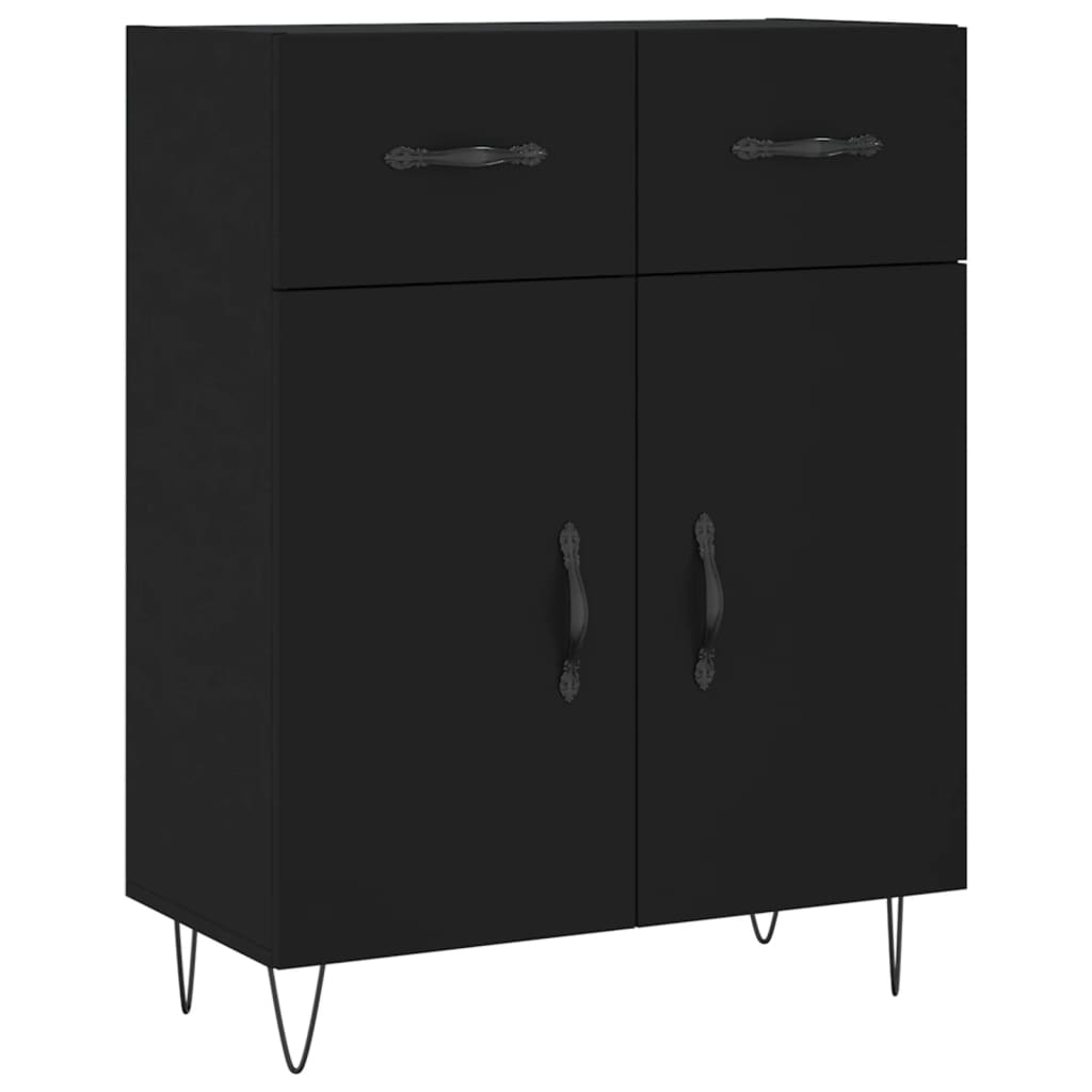Sideboard Schwarz 69,5x34x90 cm Holzwerkstoff