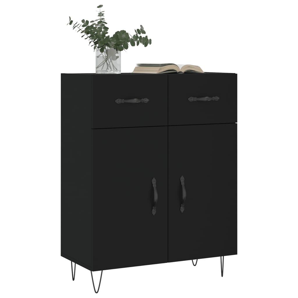 Sideboard Schwarz 69,5x34x90 cm Holzwerkstoff