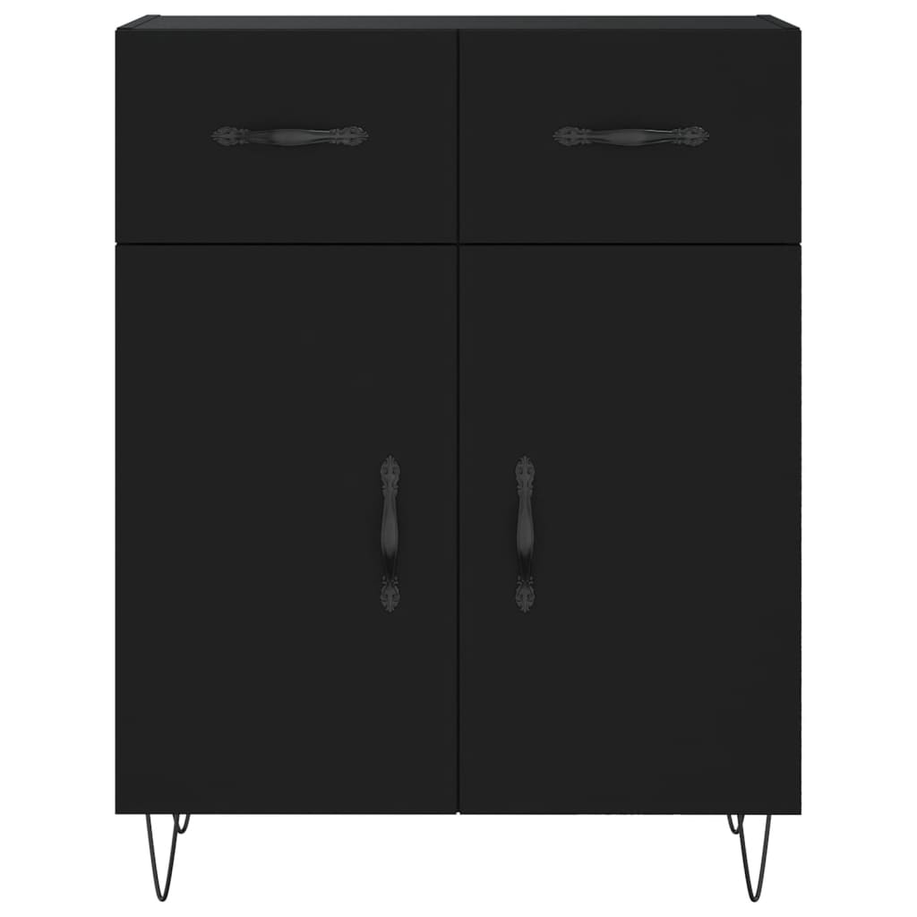 Sideboard Schwarz 69,5x34x90 cm Holzwerkstoff