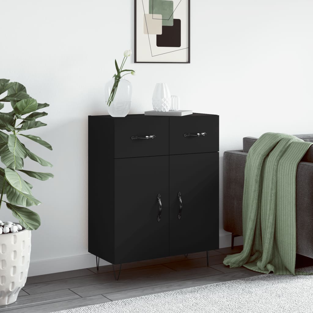 Sideboard Schwarz 69,5x34x90 cm Holzwerkstoff