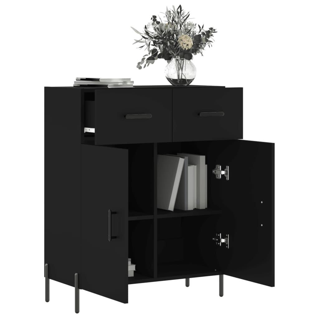 Sideboard Schwarz 69,5x34x90 cm Holzwerkstoff