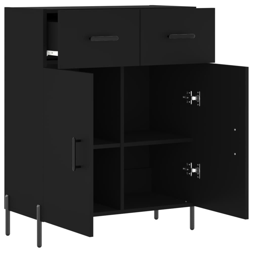 Sideboard Schwarz 69,5x34x90 cm Holzwerkstoff