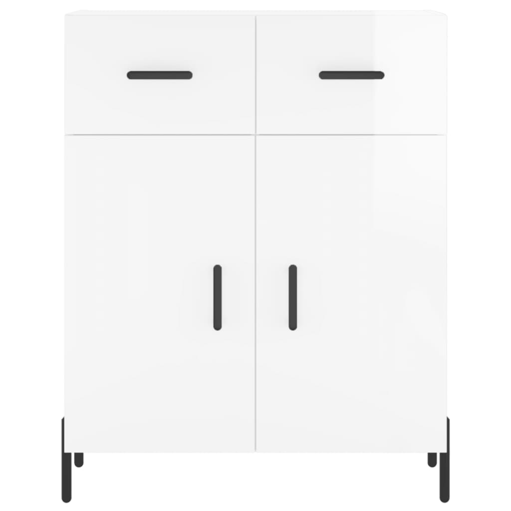 Sideboard Hochglanz-Weiß 69,5x34x90 cm Holzwerkstoff