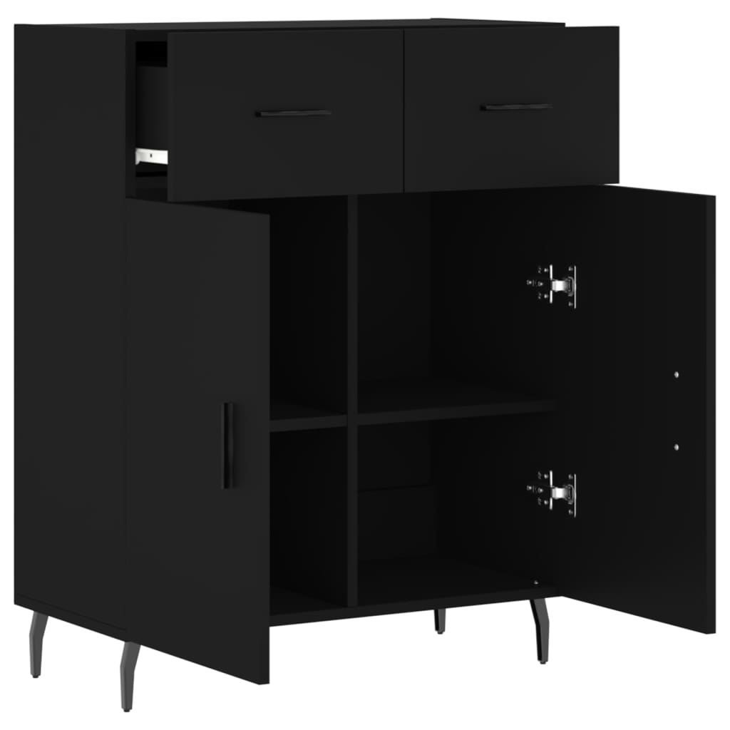 Sideboard Schwarz 69,5x34x90 cm Holzwerkstoff