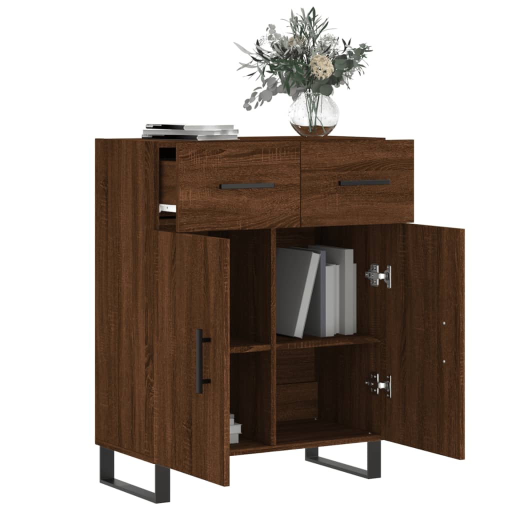 Sideboard Braun Eichen-Optik 69,5x34x90 cm Holzwerkstoff