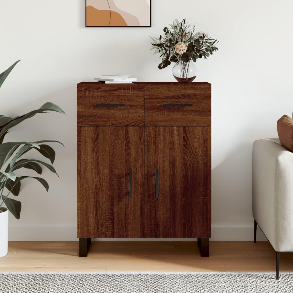 Sideboard Braun Eichen-Optik 69,5x34x90 cm Holzwerkstoff