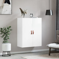 Thumbnail for Wandschrank Hochglanz-Weiß 69,5x34x90 cm