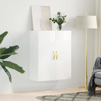 Thumbnail for Wandschrank Hochglanz-Weiß 69,5x34x90 cm