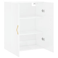 Thumbnail for Wandschrank Hochglanz-Weiß 69,5x34x90 cm