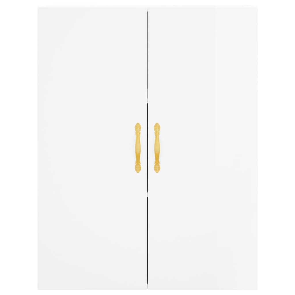 Wandschrank Hochglanz-Weiß 69,5x34x90 cm