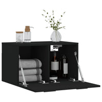 Thumbnail for Wandschrank Schwarz 60x36,5x35 cm Holzwerkstoff