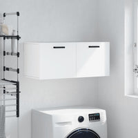 Thumbnail for Wandschrank Weiß 80x36,5x35 cm Holzwerkstoff